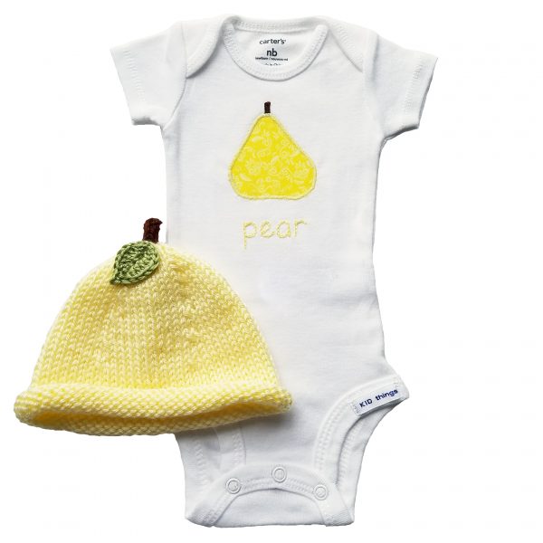pear bodysuit and hat 2