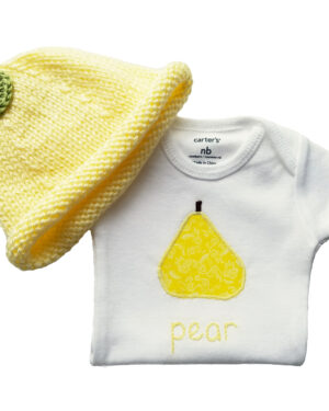 pear bodysuit and hat