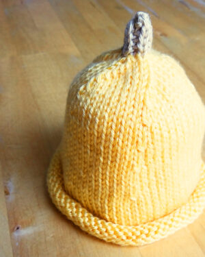 butternut squash hand knit hat