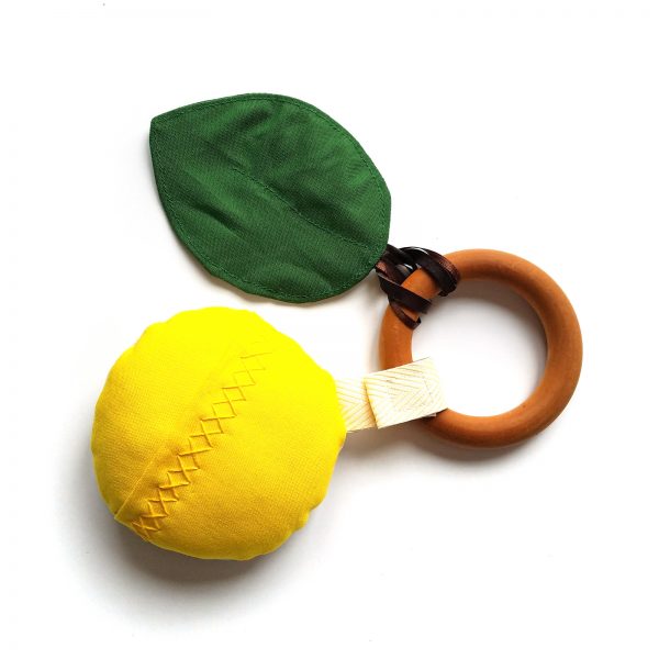 lemon sensory toy back