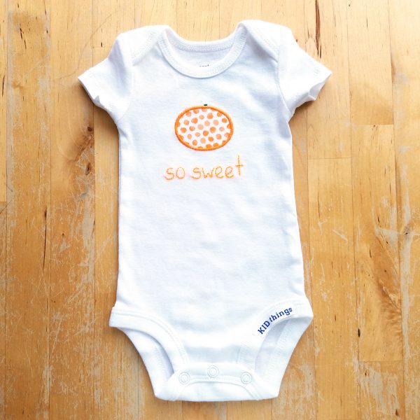 tangerine baby bodysuit - so sweet