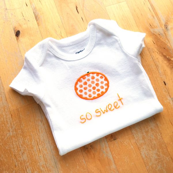 tangerine baby bodysuit - so sweet