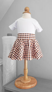 harley skirt on dress form