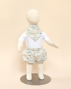 charlie bloomer and bandana bib- needlepoint stripe