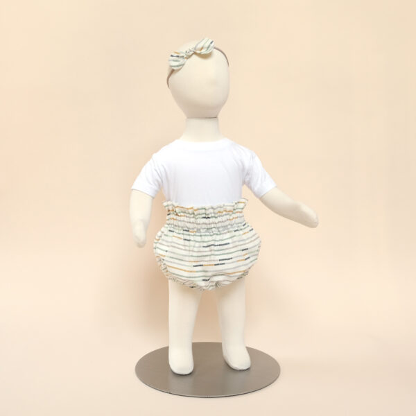 alex high waist bloomer - needlepoint stripe on mannequin