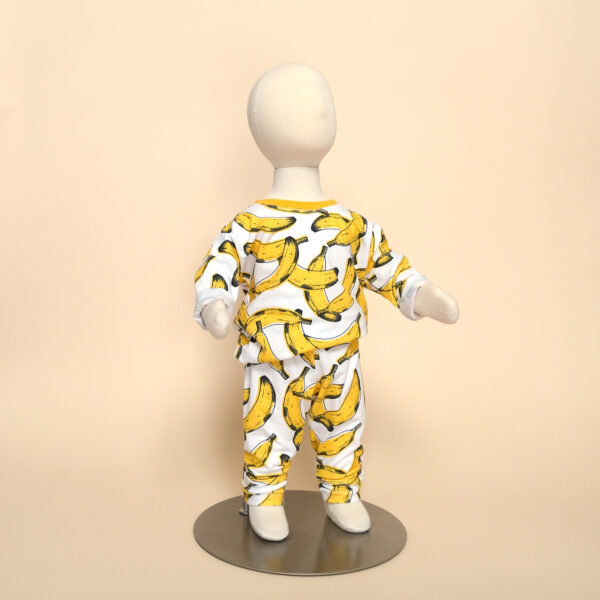 frankie leggings with short sleeve marley tee in banana print on mannequin
