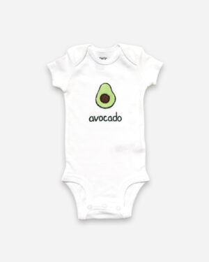 avocado hand embroidered bodysuit