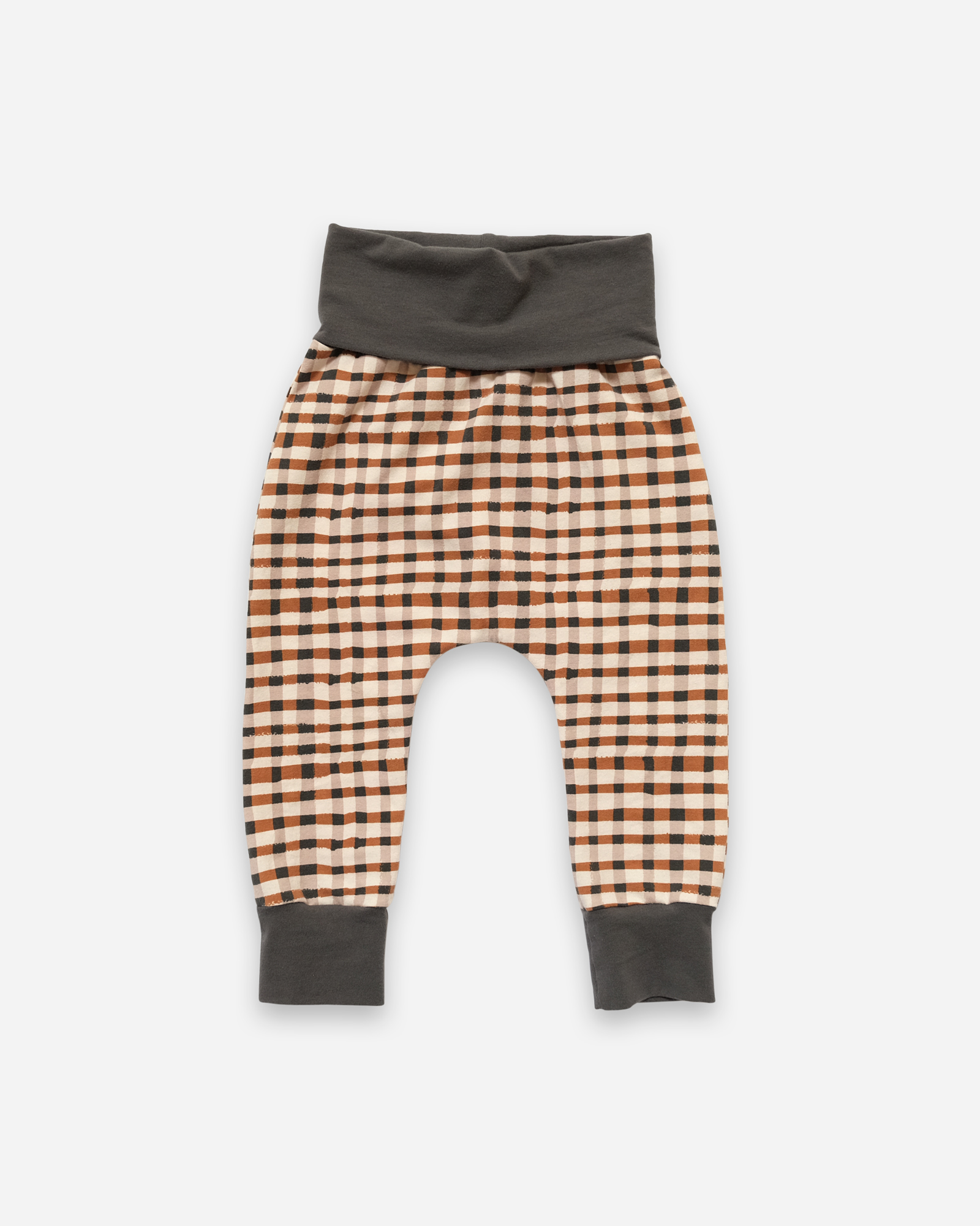 rory foldover waist pants - cozy check