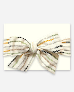 simona big bow headband - needlepoint stripe
