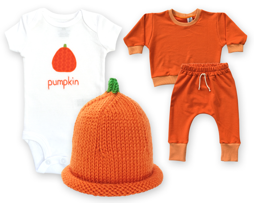 pumpkin costume idea for baby's first halloween